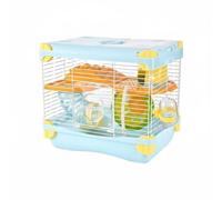 Whtkoph Hamster Cage Small Pet Enclosure With Narrow Wire Spacing Built-In Shelves Tubes Construction Suitable for Family Children Pet Lovers, Blue, 1-Layer 617