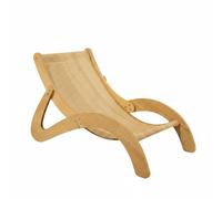 Whtkoph Industrial Lounger Cat Bed Scratcher Chair With Woven Sisal Surface And Curved Comfort On Sturdy Wooden Frame Suitable For Indoor Cats And Home Relaxation, Hemp Mat