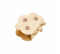 Whtkoph Interactive Cat Game Wooden Puzzle Cat Toy Indoor Play Activity Board Entertainment Game Mental Focus Suitable for Home Exercise, 3-Hole Wooden Whack-a-mole With Plush Mice