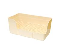 Whtkoph Litter for Cage -cover Toilet Box, Bedpanne Lattice Litter Pan Urinal Bowl for Chinchillas Hamster Guinea Pig, white