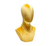 Whtkoph Mannequin Head for Display, Mannequin Head Model, Versatile Clothes Rack, Hat Stand, Stand, Scarf Stand, Yellow