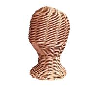 Whtkoph Mannequin Head Rattan Mannequin Head Model Display Stand Hat Rack Stand Hairpiece Holder Made From Rattan Suitable for Home Decoration Sal, Style B