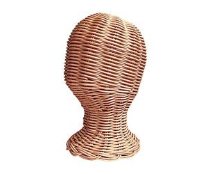Whtkoph Mannequin Head Rattan Mannequin Head Model Display Stand Hat Rack Stand Hairpiece Holder Made From Rattan Suitable for Home Decoration Sal, Style B