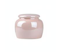 Whtkoph Memorial Keepsake Pet Urn Ceramic Paw Embossed Cremation Jar Secure Lid Remains Container Artistic Symbol Suitable for remembrance indoor display, 170ML, Small Flat Top