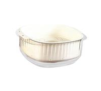 Whtkoph Multifunctional Terrarium for Turtles And Reptiles, with Resting Area, Easy to Move And Scratch-Resistant Transparent Food Box, Double Layer