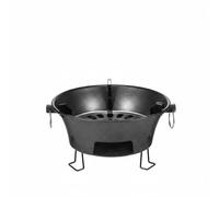 Whtkoph Outdoor Cast Iron Burner Grill Heater Brazier Compact Tabletop Design For Tea Slow Roasting Nuts Fruits Tea Leaves Backyard Barbecue Camping Trips, 27CM, Single Stove