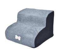Whtkoph Pet Ramp, Steps, Dog Stairs, Multi-purpose, Lightweight, Comfortable, High-density Foam, for Sofa, Small Pets, Indoor Use, Gray 30cm Height