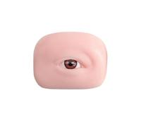 Whtkoph Realistic Silicone Practice Eyelids | Soft Skin-Tone Finish, Lightweight, Lash Beginners, Left Eye