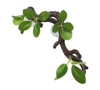 Whtkoph Reptile Corner Branch Reptiles Plants Decor Bearded Dragons Habitat Decoration Snake Aquarium Background Gecko Plant Ornament, green leaves