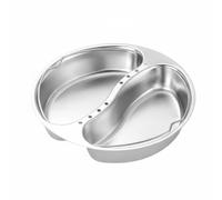 Whtkoph Stainless Steel Steamer Rice Cooker Divider Plate with Dual Handles, Food Steaming Insert Essential Kitchen Tool Steaming Plate for Electric Cookers & Pots, Veggies, Fish, Meat, Two Grids
