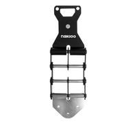 Whtkoph Tool Belt Pouch with Buckle and Multi-Functional Clip Made of Aluminium Alloy for Contractors, Plumbers, and DIY Enthusiasts, Black Rotating