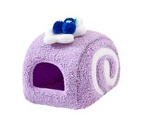 Whtkoph Warm Hamster Bed, Soft And Cozy Winter House for Small Pets Like Hamsters, Sleeping Nest for Small Animals Like Flying Squirrels And Gerbils, Violet