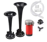 WHTOHY Universal 12V 178dB Dual-Tone Car Horn, 12V Air Horn with Compressor, High-Pitch Air Horn Kit, Suitable for Motorcycles, Trucks, and Cars