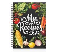 WHTYEFZ My Recipes Horizontal Lined Spiral Notebook, Vintage Vegetable Design Recipe Journal for Home Cook Baker Foodie Chef, Birthday Mother's Day Gifts for Mom Sister Daughter BFF Niece Aunt Wife