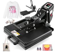 Whubefy Heat Press Machine 15x15 Inch with Fully Sliding Drawer 1200W T-Shirt Printer Heat Press Machine Fast and Even Heat Sublimation Shirt Press Machine Mousepad Pillow Coaster Puzzle