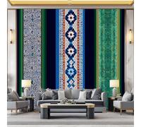 WHUOEUCO 3D Mural Photo Wallpaper Ethnic Arabic Patterns 250x175 cm Large Art Poster Non-Woven Wallpaper, Wall Decor Murals for Bedroom, Living Room, Kids Room