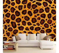 WHUOEUCO 3D Photo Wallpaper Brown Leopard Print 250x175 cm Fashion Decoration Wall Mural, Non-Woven Wallpaper, for Living Room Bedroom Dining Room Wall Art Painting