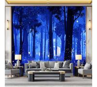 WHUOEUCO 3D Photo Wallpaper Fireflies in The Woods 500x280 cm Fashion Decoration Wall Mural, Non-Woven Wallpaper, for Living Room Bedroom Dining Room Wall Art Painting