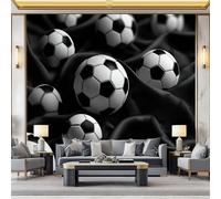 WHUOEUCO 3D Photo Wallpaper Football 300x210 cm Wall Mural Non-Woven Panoramic Poster Home Decoration Wallpaper Murals for Living Room, Bedroom, Kids Room, Office