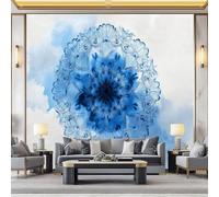 WHUOEUCO 3D Photo Wallpaper Hand Drawn Mandala Lines 200x140 cm Fashion Decoration Wall Mural, Non-Woven Wallpaper, for Living Room Bedroom Dining Room Wall Art Painting