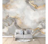 WHUOEUCO 3D Photo Wallpaper Marble Abstract Gray Pattern 250x175 cm Wall Mural Non-Woven Panoramic Poster Home Decoration Wallpaper Murals for Living Room, Bedroom, Kids Room, Office