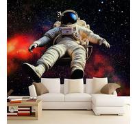 WHUOEUCO 3D Photo Wallpaper Star Astronaut 400x280 cm Fashion Decoration Wall Mural, Non-Woven Wallpaper, for Living Room Bedroom Dining Room Wall Art Painting