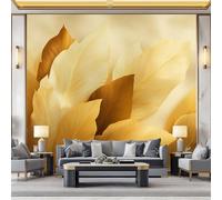 WHUOEUCO 3D Photo Wallpaper Vintage Tropical Leaves 350x256 cm Wall Mural Non-Woven Panoramic Poster Home Decoration Wallpaper Murals for Living Room, Bedroom, Kids Room, Office