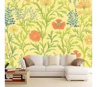 WHUOEUCO 3D Photo Wallpaper Wildflowers 300x210 cm Wall Mural Non-Woven Panoramic Poster Home Decoration Wallpaper Murals for Living Room, Bedroom, Kids Room, Office