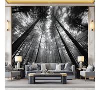 WHUOEUCO 3D Wallpaper Mural Gray Woods 250x175 cm Modern Art Wall Murals Photo Wallpaper, for Living Room Bedroom Children's Room Home Decoration, Easy to Install