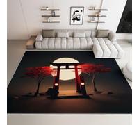 WHUOEUCO Area Rugs for Living Room Japanese Torii Gate 60x120cm Soft Non Slip Short Pile Rug, Washable Modern Fluffy Carpet for Bedroom, Kids Room, Enterance, Office