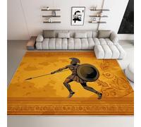 WHUOEUCO Area Rugs for Living Room Orange Nation Warriors 80x150cm Soft Non Slip Short Pile Rug, Washable Modern Fluffy Carpet for Bedroom, Kids Room, Enterance, Office