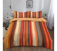 WHUOEUCO Bedding Set Cot-bed 120x150 cm Stripe Color 3 Piece Duvet Cover Sets, Ultra Soft Poly-Cotton Quilt Cover & Pillowcases with Zipper Closure, for Kids Teens And Adults