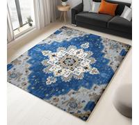WHUOEUCO Indoor Area Rugs 160x230cm Ethnic Print Modern Print Rug, Non-Slip Machine Washable Super Soft Floor Carpet for Bedroom Children's Room Home Decor