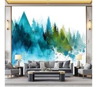 WHUOEUCO Photo Wallpaper Abstract Graffiti Forest 400x280 cm Fashion Art Wall Mural Non-Woven Large 3D Poster, Living Room TV Background Bedroom Decoration Mural