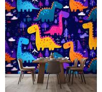 WHUOEUCO Photo Wallpaper Cartoon Abstract Dinosaur 500x280 cm Fashion Art Wall Mural Non-Woven Large 3D Poster, Living Room TV Background Bedroom Decoration Mural