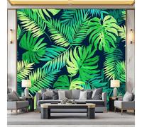 WHUOEUCO Photo Wallpaper Murals Green Palm Leaves 300x210 cm 3D Panoramic Wallpaper, Modern Non-Woven Wall Mural, for Bedroom Living Room TV Backdrop Interior Decor