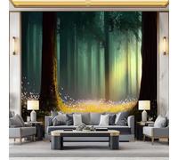 WHUOEUCO Photo Wallpaper Wildflowers in The Woods 400x280 cm Fashion Art Wall Mural Non-Woven Large 3D Poster, Living Room TV Background Bedroom Decoration Mural