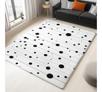 WHUOEUCO Washable Rugs for Living Room 120x180cm Geometric Lines Dots 3D Print Area Rug with Non-Slip Backing, Soft Short Pile Floor Carpet for Bedroom, Kitchen, Kids Room