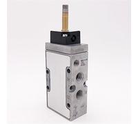 WHVAVFQI Single Solenoid Pneumatic Valves MFH-5-1/4-B/MFH-5-1/8-B 1/8inch 1/4inch 5/2 Way Control Valve 220V 24V 15901/19758 1Pcs(Onecolor,MFH-5-1-8-B)