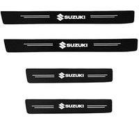 whwfc 4 Pcs Car Carbon Fiber Door Sill Protectors Strips for Suzuki Swift Sport 2018-2024, Threshold Stickers Kick Plates Accessories,A