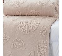 Flannel Butterfly Throw Blanket 3D Butterfly Super Soft Fluffy Lightweight Fleece Blanket for Sofa Chair Bed Camping Protecting The Sofa for All Seasons (Khaki, Twin 60 x 80 inch)