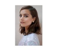 WHWRHQ Exclusive Art Elegant Actress Jenna Coleman Aesthetic Portrait Poster 5 Canvas Poster Bedroom Decor Landscape Office Room Decor Gift 16x24inch(40x60cm)