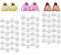 WHXGQ Heel Stoppers for Grass - 42 Pairs 3 Sizes High Heel Protectors for Women Wedding Shoes, Clear Grass High Heel Protectors for Walking on Grass and Uneven Floor - S, M, L, Clear