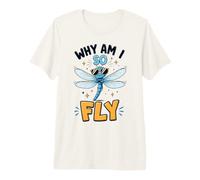Why Am I So Fly Dragonfly Sunglasses Cool Garden Bug Insect Premium T-Shirt