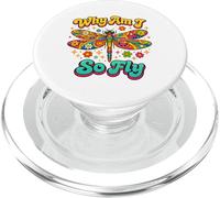 Why Am I So Fly Funny Dragonfly Pun Colorful Insect Lover PopSockets PopGrip for MagSafe
