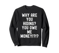 why are you hiding you owe me money Sarcastic Humor Men Sweatshirt
