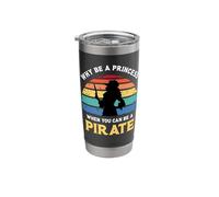 Why Be A Princess - Pirate Skull Crossbones Freebooter Stainless Steel Insulated Tumbler