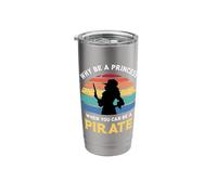 Why Be A Princess - Pirate Skull Crossbones Freebooter Stainless Steel Insulated Tumbler