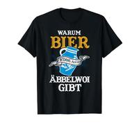 Why Beer if Even Äbbelwoi gibt Apfelwein Hessen Bembel Value Graphic T-Shirt, Men, Black, M
