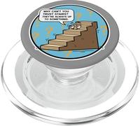Why Can't You Trust Stairs Up To Funny Pun Dad Joke Humor PopSockets PopGrip for MagSafe